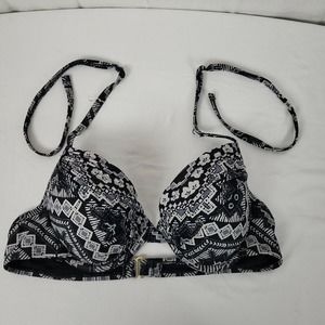 Arizona Womens Multicolor Comfort Halter‎ Swim Push Up Bikini Top Size Medium
